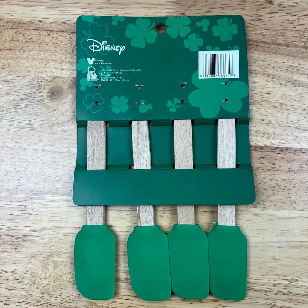 Disney Mickey Mouse St. Patrick's Day Four Pack Spatula Set - NWT
